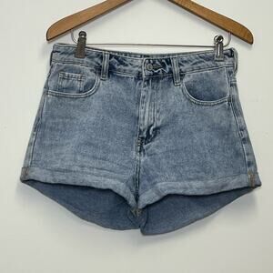 PacSun Mom Short Roll Up Mid Rise Blue Jean Shorts 27